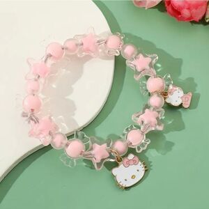 3 for $26 - Hello Kitty Pink Beaded Charm Bracelet